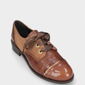 Sapato de Salto Raso Camel MLV